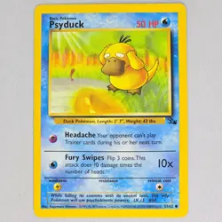 Psyduck 53/62 Fossil Common Vintage Pokemon Card WOTC TCG English LP - Image 1