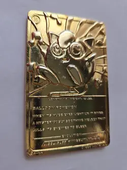 Vintage 1999 Burger King Pokemon Gold Plated JIGGLYPUFF Trading Card - Image 4