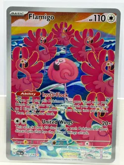 Pokemon Card TCG Flamigo 227/193 Holo Illustration Rare Paldea Evolved Art34 - Image 1