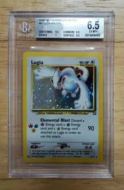 Pokemon BGS 6.5 EX-MT+ 2000 Lugia Neo Genesis Holo Card - Image 1
