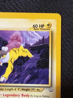 Pokemon TCG Raikou Neo Revelation Card 22/64 Unlimited Rare, Vintage WOTC LP - Image 3