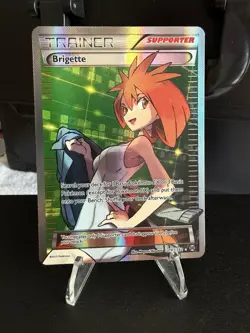 Pokemon TCG Brigette Full Art Ultra Rare Trainer Card 161/162! Great Condition! - Image 2