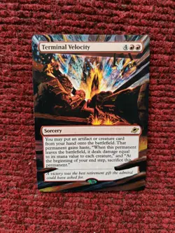 Terminal Velocity MTG Edge of Eternities Hand Painted Extended Full Altered Art - Image 2