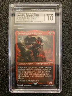 Karlach, Fury of Avernus Magic The Gathering, Gem Mint 10, Mythic Rare - Image 1