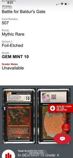 Karlach, Fury of Avernus Magic The Gathering, Gem Mint 10, Mythic Rare - Image 5