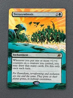 Terrasymbiosis 210 MTG Edge of Eternities Hand Painted Extended Full Altered Art - Image 1