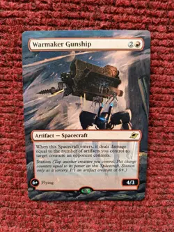 Warmaker Gunship MTG Edge of Eternities Hand Painted Borderless Full Altered Art - Image 2