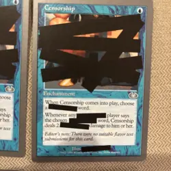 Magic The Gathering - Unglued - 4x Censorship - Very Good Condition - Image 3