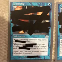 Magic The Gathering - Unglued - 4x Censorship - Very Good Condition - Image 4