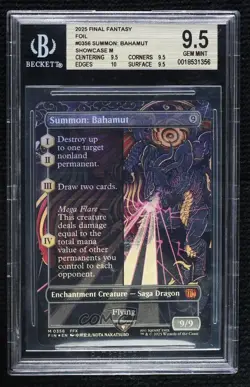 Summon: Bahamut (Borderless) Foil Magic: Universes Beyond: Final Fantasy BGS 9.5 - Image 1