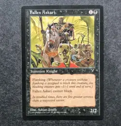 Unplayed Signed Nm MTG Magic Fallen Askari Visions Adrian Smith SEE PHOTOS EDH - Image 1