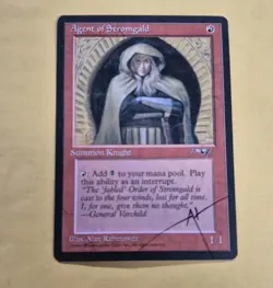 UNPLAYED SIGNED Agent of Stromgald B MtG Alliances NM Magic Alan Rabinowitz EDH - Image 1