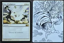 SKETCHED MtG Magic _Vincent Proce _ Magic 2012 Artist Proof _ DAY OF JUDGEMENT _ - Image 1