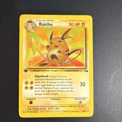 Pokemon TCG Raichu 1st Edition Fossil Rare non holo 29/62 - Image 1
