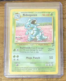Pokemon TCG Nidoqueen #12/130 Holo Base 2 1999-2000 - Image 1
