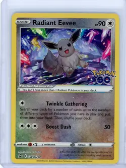 Pokemon TCG Radiant Eevee SWSH230 Holo Sword Shield Black Star Promo - Image 1