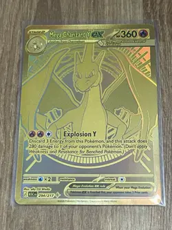 GOLD Mega Charizard Y EX 294/217 Ascended Heroes Mega Hyper Rare Pokemon TCG - Image 1