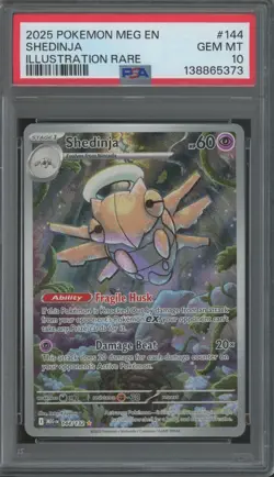 2025 Pokemon MEG EN Illustration Rare #144 Shedinja Gem Mint PSA 10 - Image 1