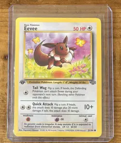 Pokemon TCG Eevee #51/64 1st Edition Jungle Vintage - Image 1