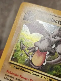 Aerodactyl Pokemon Fossil Holo Card Rare 1/62 Unlimited TCG 1999 Pokemon - Image 4