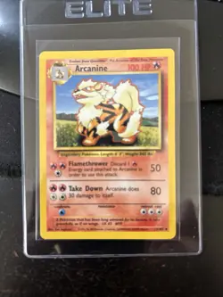 ARCANINE - 23/102 - Base Set - Pokemon Card - Non Holo Ab - Image 1