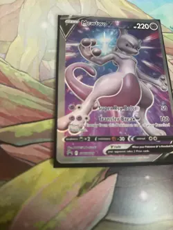 Pokemon TCG Error OC MISS CUT Mewtwo full art Promo card - Image 2