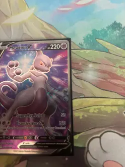 Pokemon TCG Error OC MISS CUT Mewtwo full art Promo card - Image 4