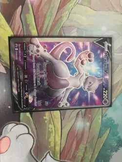 Pokemon TCG Error OC MISS CUT Mewtwo full art Promo card - Image 5