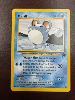 Pokemon Card - Marill #29 WoTC Black Star Promo LP+ - Image 1
