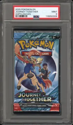 Pokemon Journey Together Hop's Zacian Booster Pack Art PSA 9 Mint - Image 1