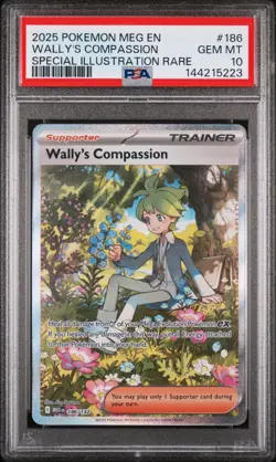 2025 Pokemon Mega Evolution Base #186 SIR Wally's Compassion PSA 10 Gem Mint - Image 1