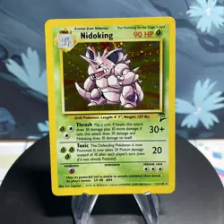Pokemon Nidoking 11/130 Base Set 2 Holo LP - Image 1