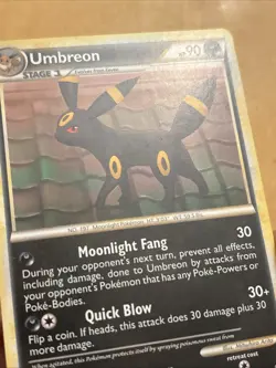 Pokemon Umbreon 10/90 HGSS Undaunted Non-Holo Rare LP - Image 2