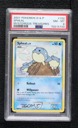Spheal Pokemon Diamond & Pearl Mysterious Treasures PSA 8 2007 - Image 1