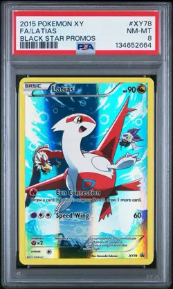 2015 POKEMON XY BLACK STAR PROMO LATIAS #XY78 HOLO PSA 8 NM - Image 1