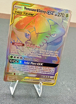 Venusaur & Snivy GX (Secret Rare) 249/236 Sm-Cosmic Eclipse Holo Pokemon - Image 3