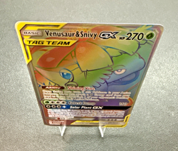 Venusaur & Snivy GX (Secret Rare) 249/236 Sm-Cosmic Eclipse Holo Pokemon - Image 4
