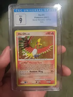 Pokemon 2007 Ho-oh #10 Holo Bleed Sercet Wonders Cgc 9 Blue Label - Image 1