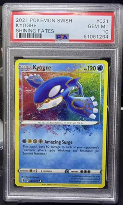 PSA 10 KYOGRE AMAZING RARE SHINING FATES 2021 POKEMON #021 - Image 1