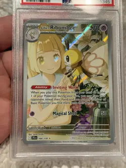 PSA 9 Lillie’s Ribombee 164/159 Illustration Rare Journey Together Pokemon 2025 - Image 5