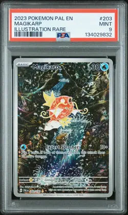 2023 Pokemon Paldea Evolved Magikarp #203 MINT PSA 9 Illustration Rare - Image 1