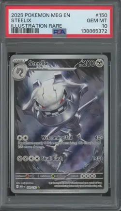 2025 Pokemon MEG EN Illustration Rare #150 Steelix Gem Mint PSA 10 - Image 1