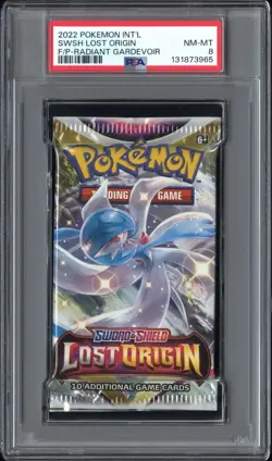 POKEMON SWORD & SHIELD LOST ORIGIN FOIL PACK BOOSTER PACK GARDEVOIR PSA 8 - Image 1