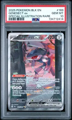 Pokemon Black Bolt Genesect EX SIR Special Illustration Rare 169/086 PSA 10 Gem - Image 1