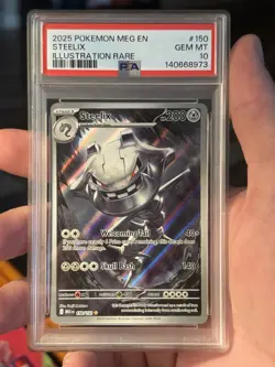 2025 POKEMON MEG EN-MEGA EVOLUTION ILLUSTRATION RARE #150 STEELIX PSA 10 - Image 1