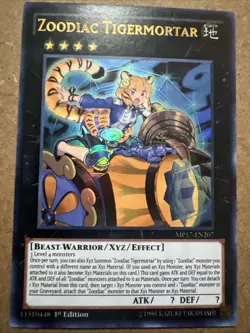 Yu-Gi-Oh 2017 Mega-Tin Mega Pack - Zoodiac Tigermortar MP17-EN207 - Ultra Rare - Image 1