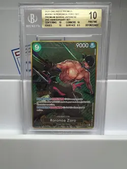 2025 ONE PIECE OP06-118 JAPANESE 2ND ANNIVERSARY SET RORONOA ZORO ENG BGS 10 - Image 1