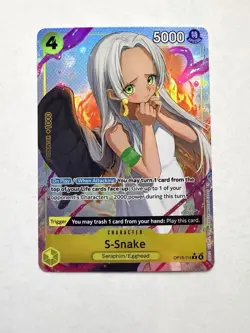 S-Snake OP13-114 Alt Art One Piece TCG Carrying on His Will English - Image 1