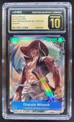 2025 ONE PIECE CCG DRACULE MIHAWK SEVEN WARLORDS OP07-044 CGC 10 PRISTINE A PT - Image 1