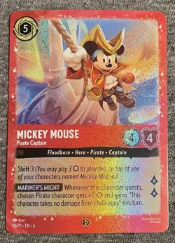 Minnie Mouse Sweetheart Princess Rare/Mickey Mouse Pirate Captain/Pluto Lorcana - Image 4